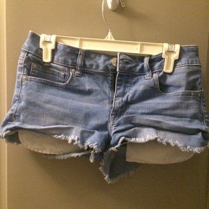 American Eagle Cut Off Shortie Denim Shorts